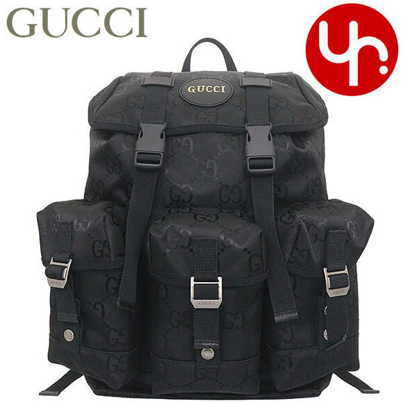 Gucci Backpack Black GG Nylon Logo Patch Crossbody Bag - Picture 1 of 3